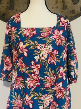 Floral Square-Neck Women’s Dress